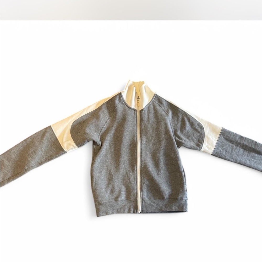Vintage Jansport Gray and White zip up Jacket